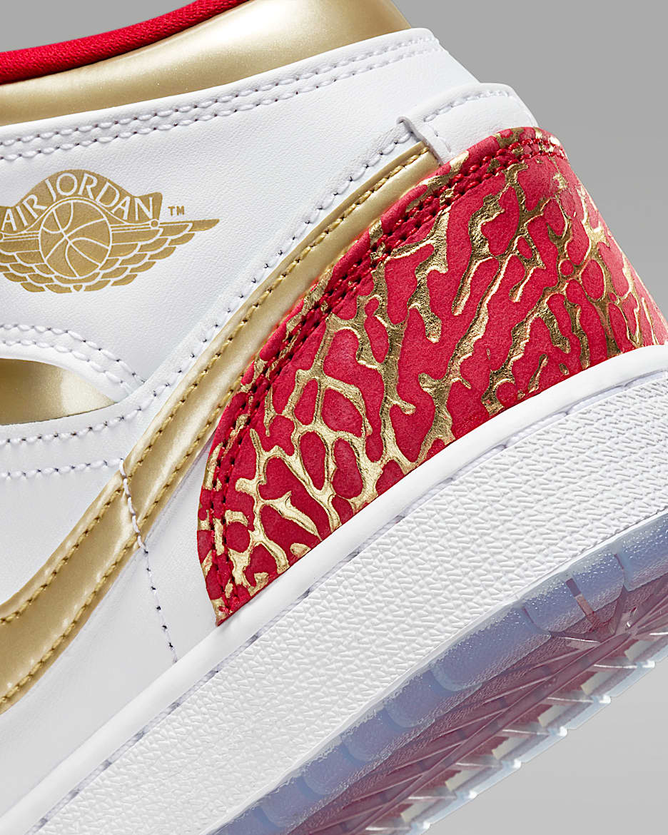 Gold and red nike sneakers clearance